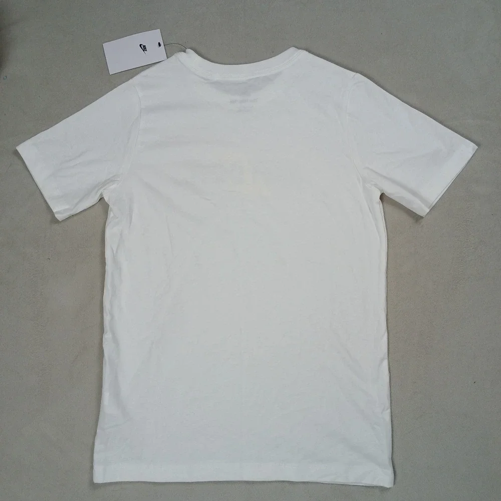 NWT Nike Shirt Kid's Size Large White Rainbow Just Do It Sportswear Cotton Tee‎